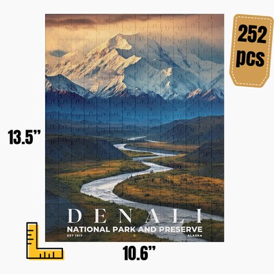 Denali National Park and Preserve Jigsaw Puzzle, Family Game, Holiday Gift | S10 - image3